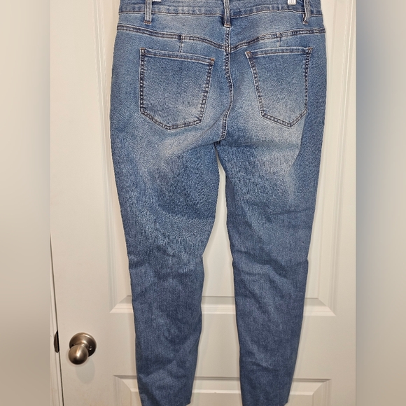 Skinny Fries Distressed Skinny Denim Jeans, Women's Plus Size 18 - Picture 2 of 8